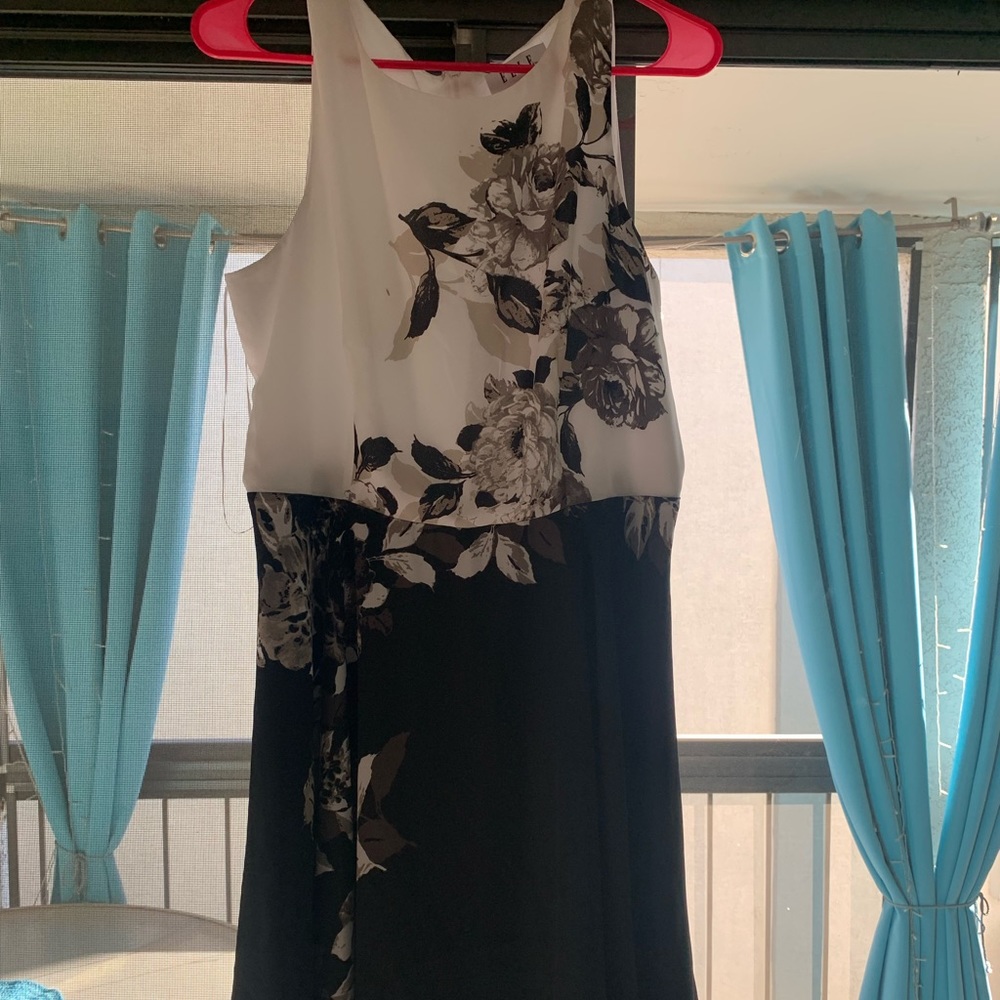 Black and White Floral Dress